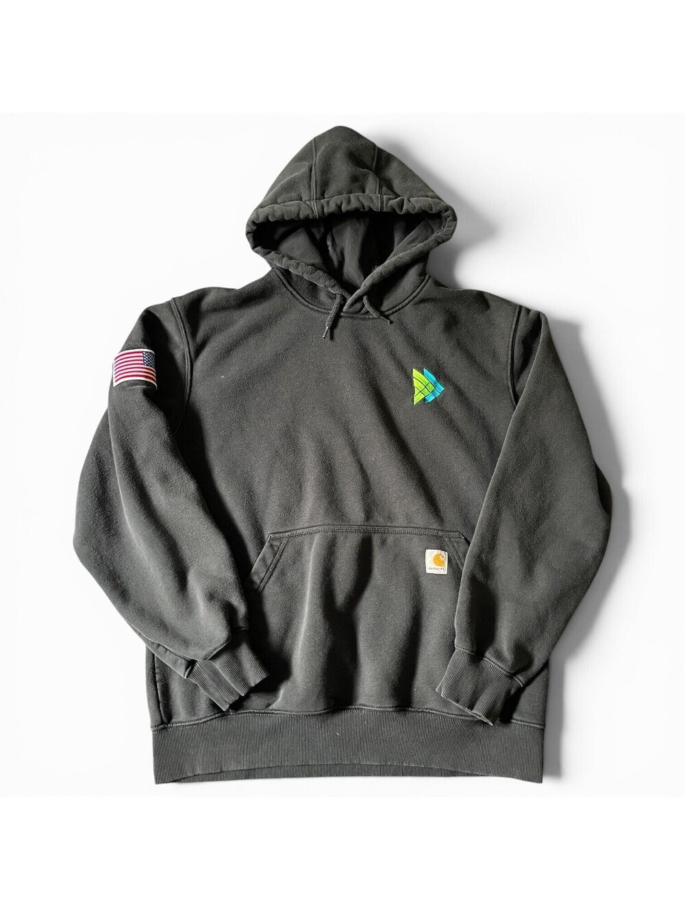 Carhartt Hoodie Mens Large Loose Rain Defender Black Pullover Sweatshirt America